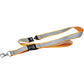 DURABLE Reflective Safety Textile 17" Lanyard, Black, Pack of 10