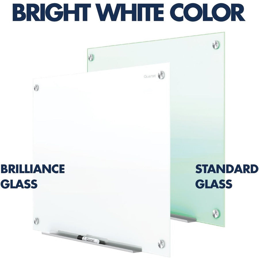 Quartet Infinity Magnetic Glass Dry-Erase Board, White, 48" x 48" - G24848W