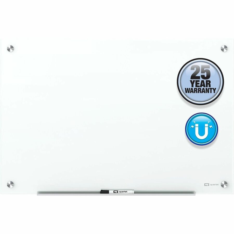 Quartet Infinity Magnetic Glass Dry-Erase Board, White, 48" x 48" - G24848W
