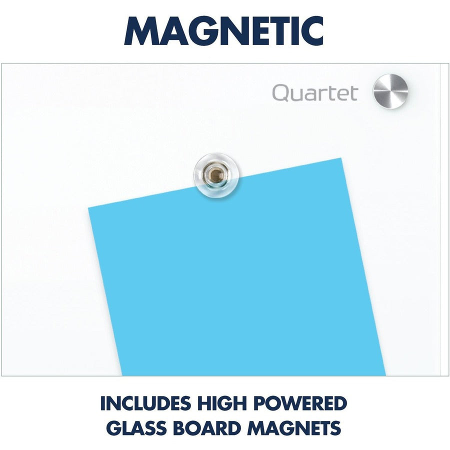 Quartet Infinity Magnetic Glass Dry-Erase Board, White, 48" x 48" - G24848W