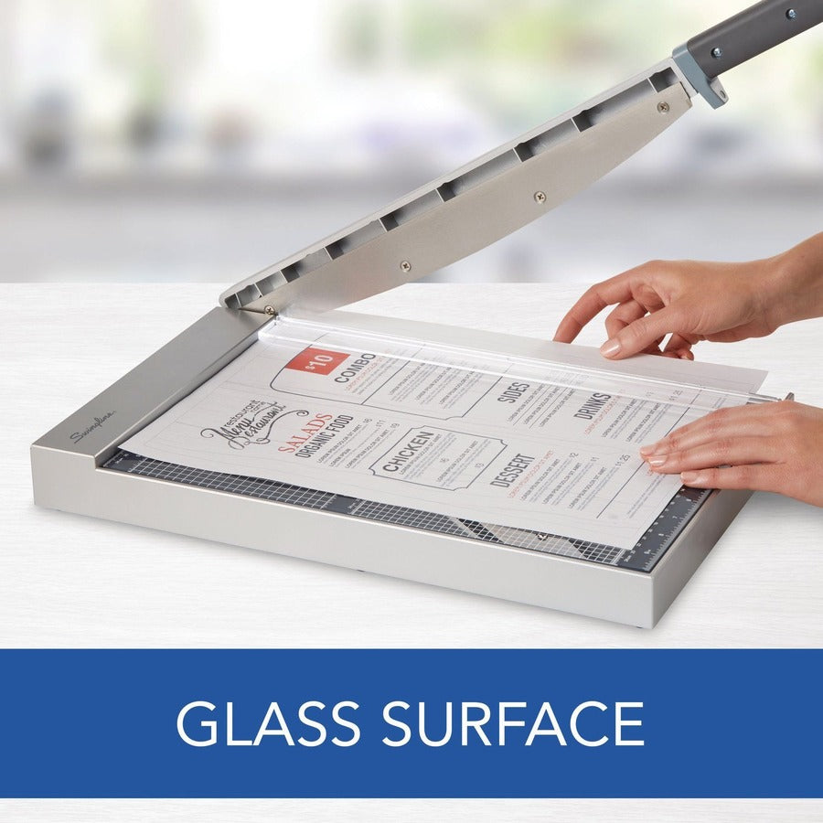 Swingline ClassicCut 1515G Guillotine Trimmer with EdgeGlow, Glass, 15" , 15 Sheets - G7010004