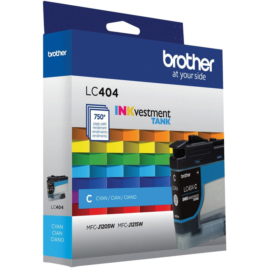 Brother INKvestment LC404C Original Standard Yield Inkjet Ink Cartridge - Single Pack - Cyan - 1 Each - LC404CS