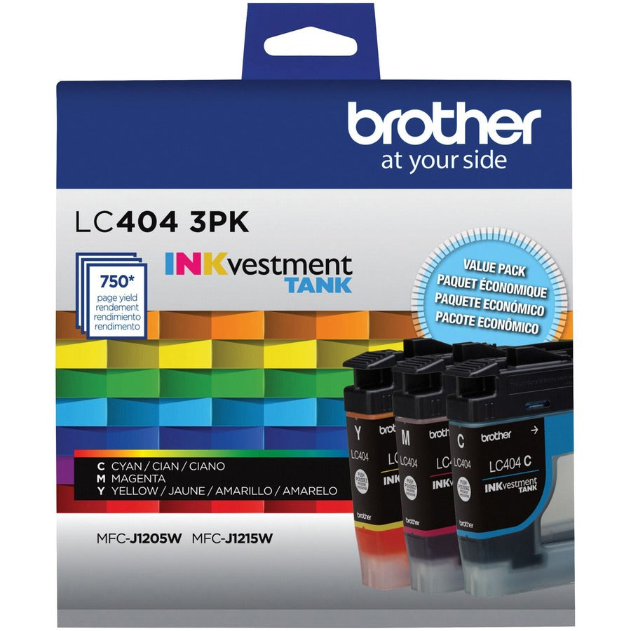 Brother INKvestment LC4043PK Original Standard Yield Inkjet Ink Cartridge - Cyan, Magenta, Yellow - 1 Each - LC4043PKS