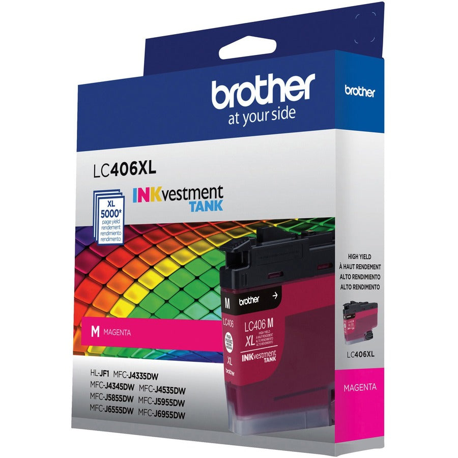 Brother INKvestment LC406XLM Original High Yield Inkjet Ink Cartridge - Single Pack - Magenta - 1 Each - LC406XLMS