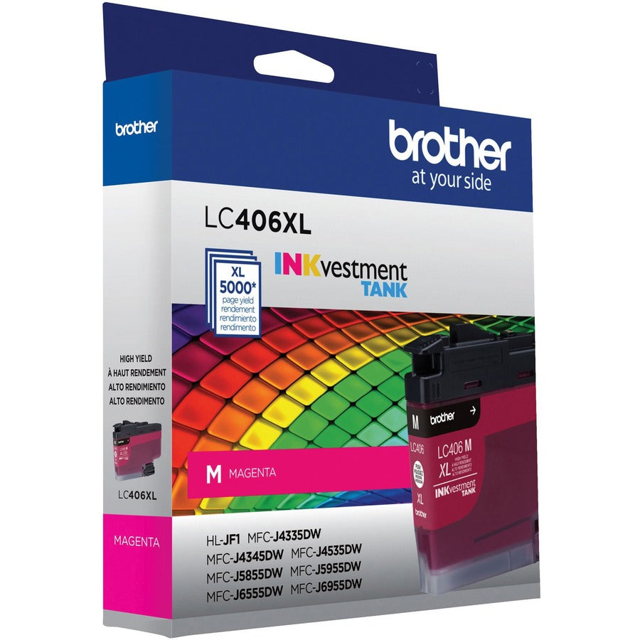 Brother INKvestment LC406XLM Original High Yield Inkjet Ink Cartridge - Single Pack - Magenta - 1 Each - LC406XLMS