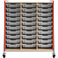Safco Whiffle Typical Triple Rolling Storage Cart - 3930RED