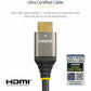 StarTech.com 3ft/1m HDMI 2.1 Cable, Certified Ultra High Speed HDMI Cable 48Gbps, 8K 60Hz/4K 120Hz HDR10+, 8K HDMI Cable, Monitor/Display - HDMM21V1M