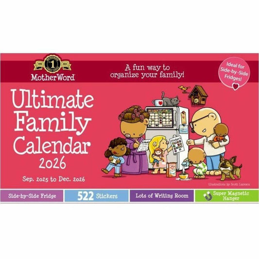 MotherWord&reg; Mom's Ultimate Family Fridge Calendar 15" x 9-1/2" English
