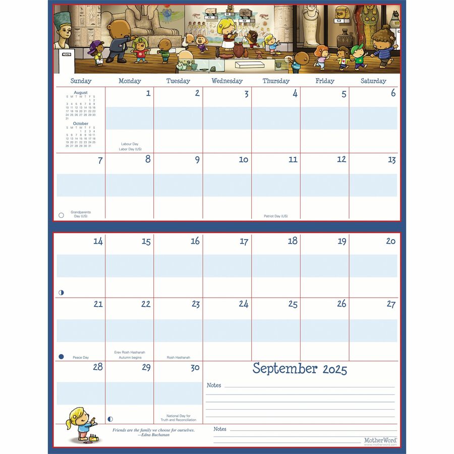 MotherWord&reg; Mom's Ultimate Family Fridge Calendar 15" x 9-1/2" English - MWMKT1-28