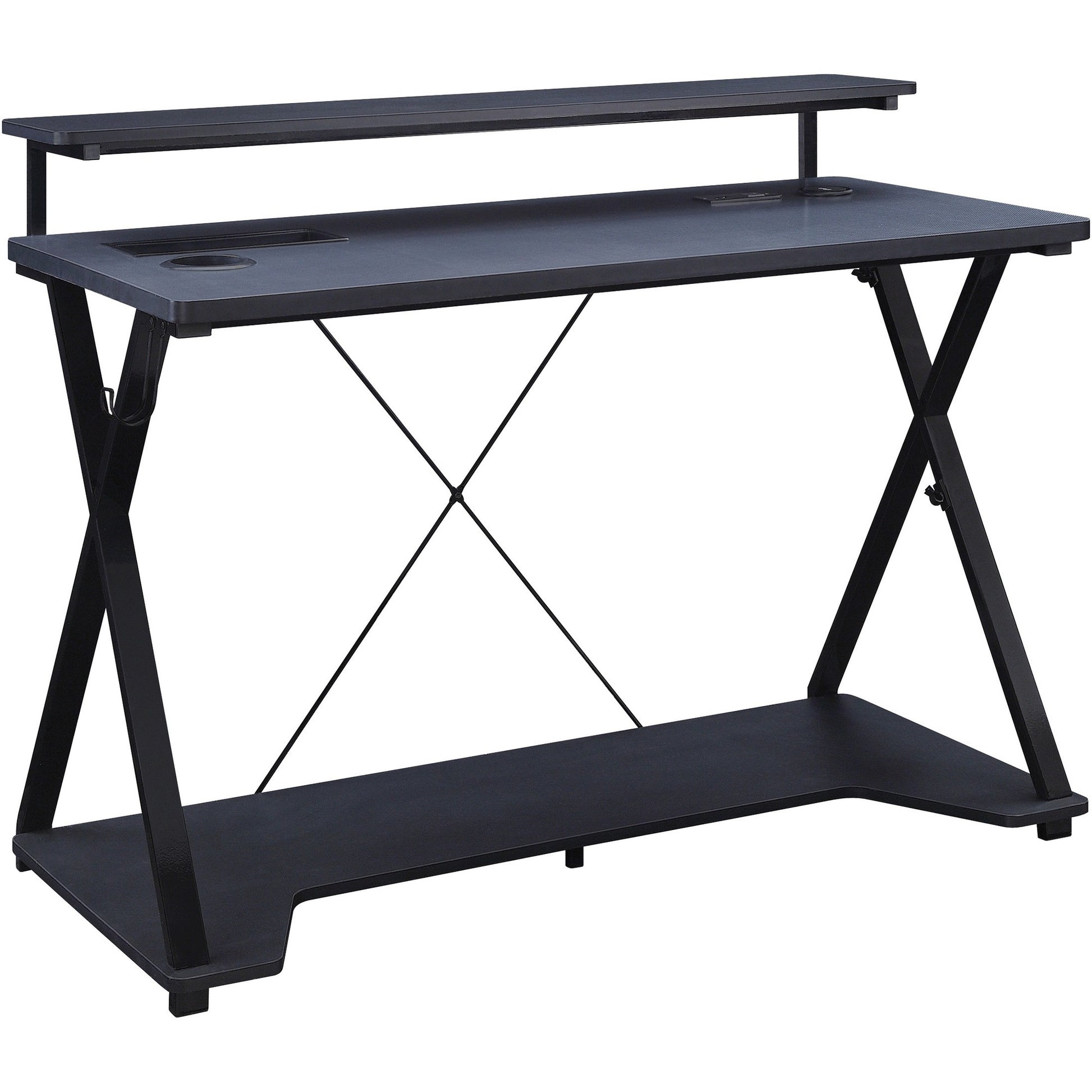 OSP Furniture Checkpoint Ghost Battlestation Gaming Desk