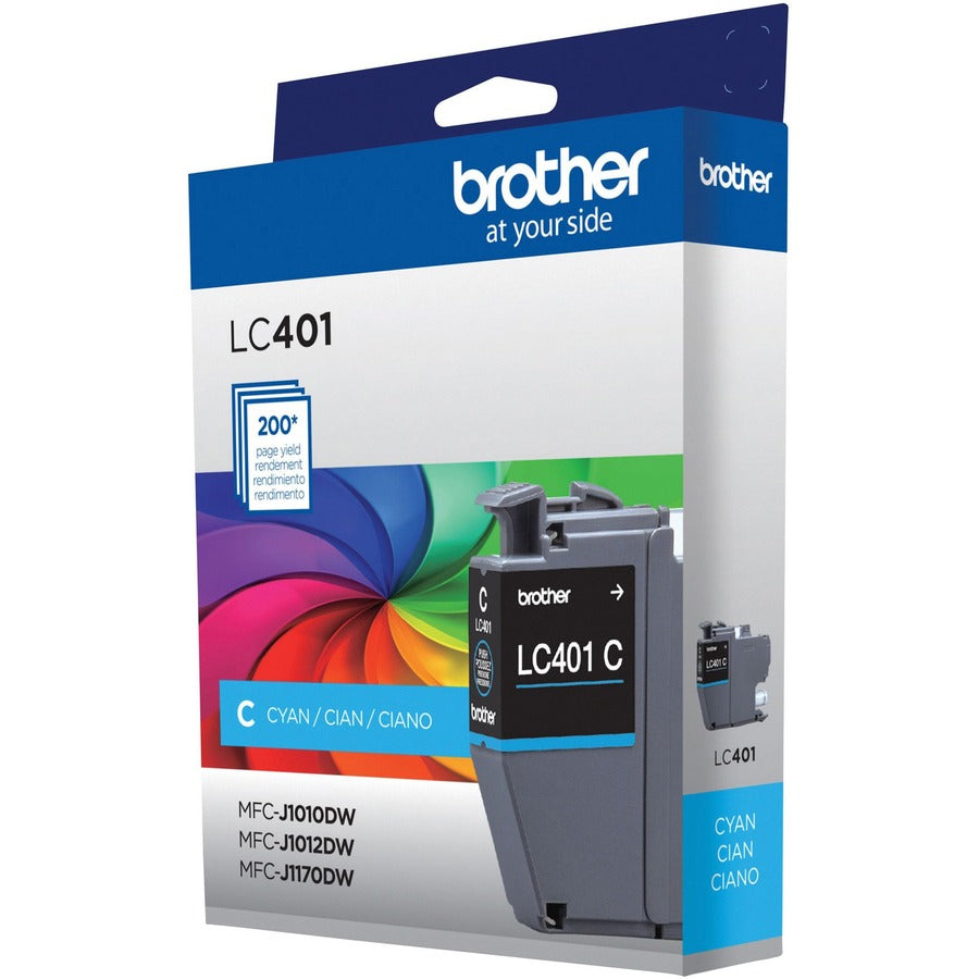 Brother LC401CS Original Standard Yield Inkjet Ink Cartridge - Single Pack - Cyan - 1 Each - LC401CS