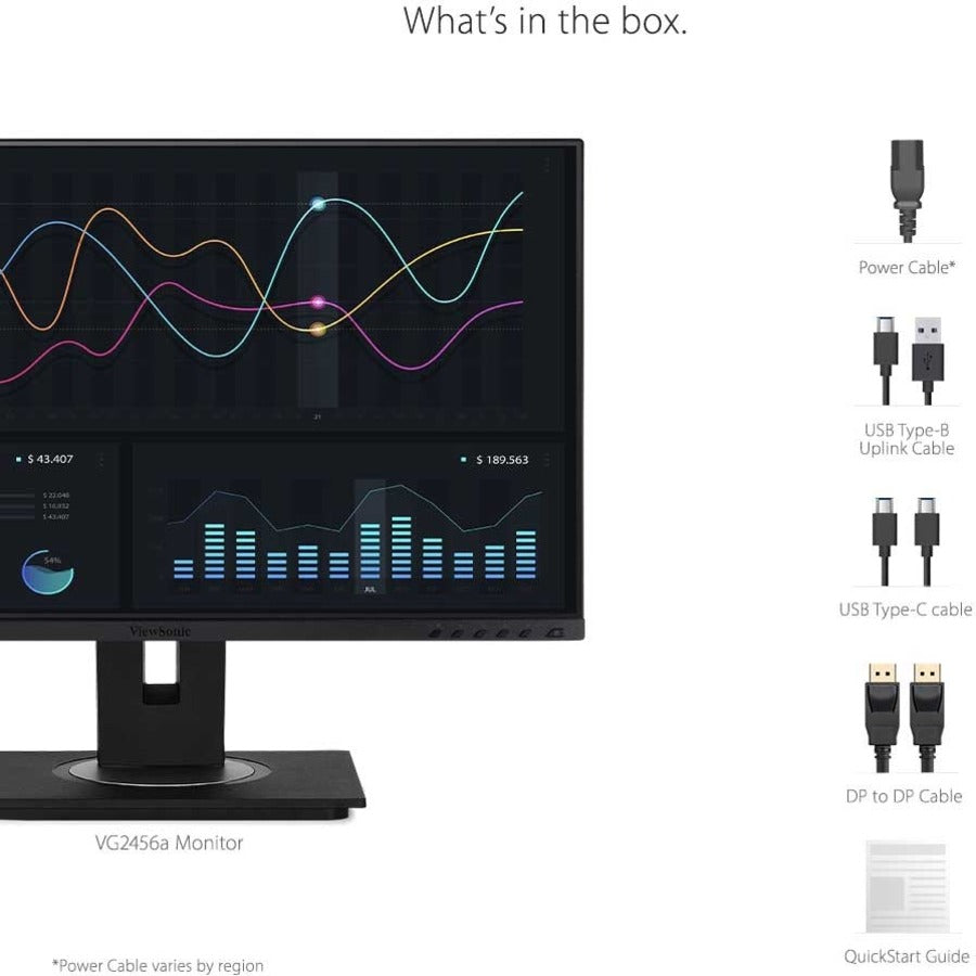 Viewsonic 24" Display, IPS Panel, 1920 x 1080 Resolution - VG2456A