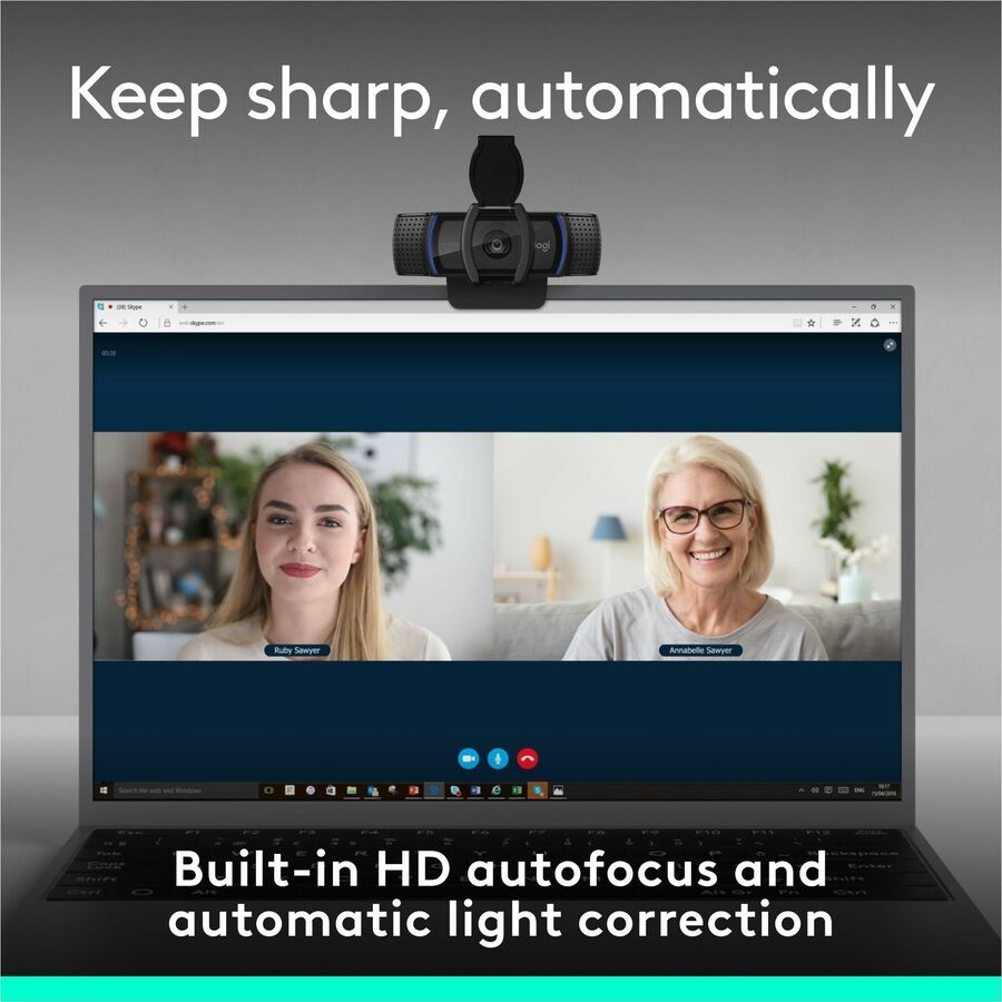 Logitech C920e Webcam - 3 Megapixel - 30 fps - Black - USB Type A - 960-001401