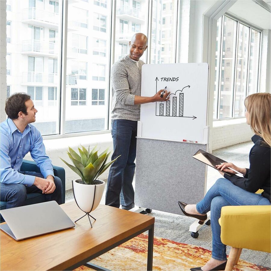 Quartet Agile Glass Dry-Erase Easel - Q293066W