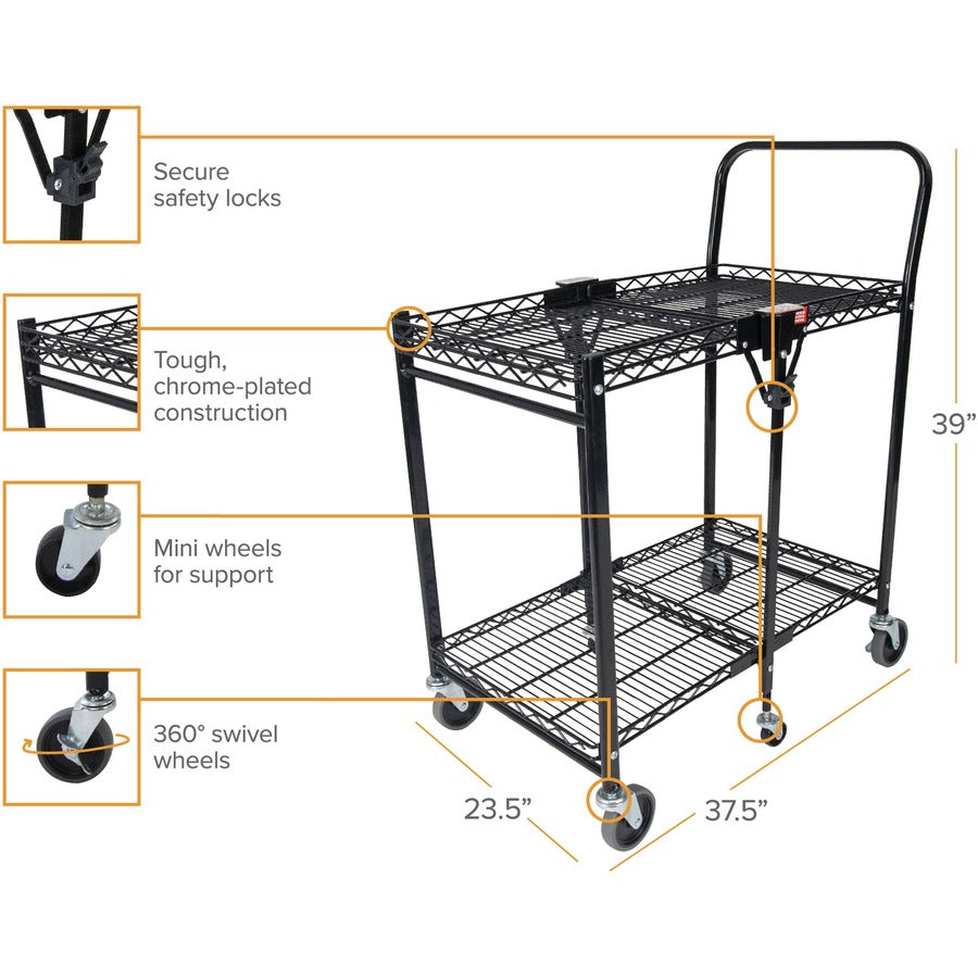Bostitch Stowaway Folding Utility Cart - BSACLGBLK