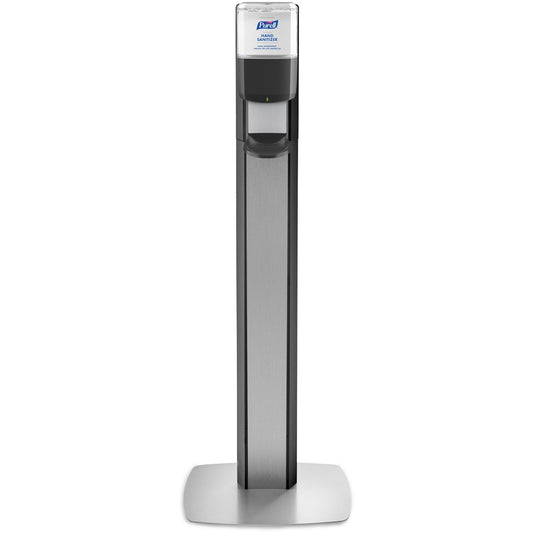 PURELL&reg; MESSENGER ES8 Silver Panel Floor Stand with Dispenser