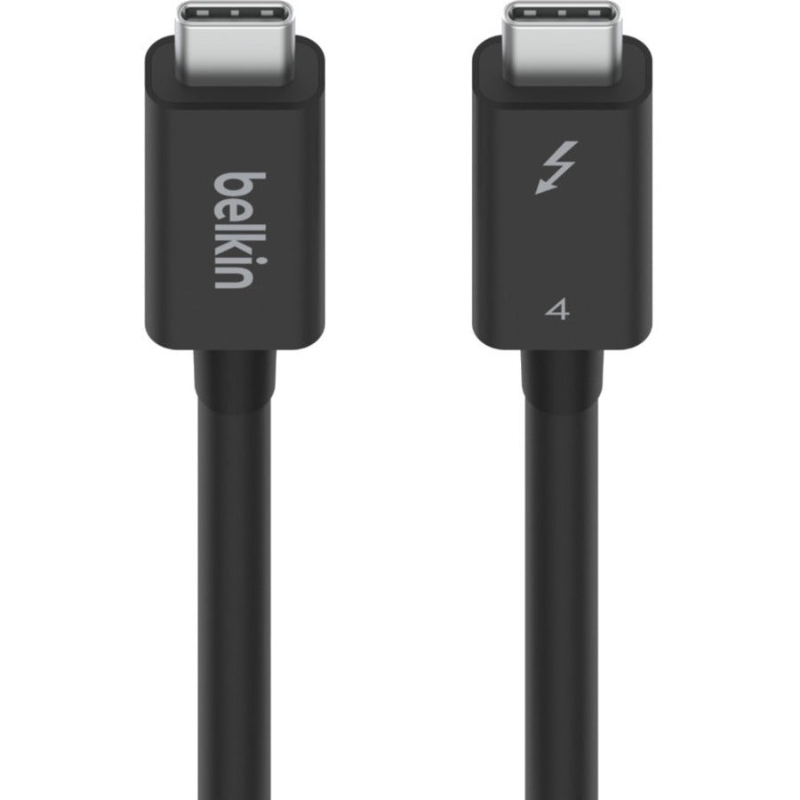 Belkin 100W Thunderbolt 4 USB-C to USB-C Cable - USB 4 - 40Gbps - 8K - 2m/6.6ft - M/M - Black - INZ002BT2MBK