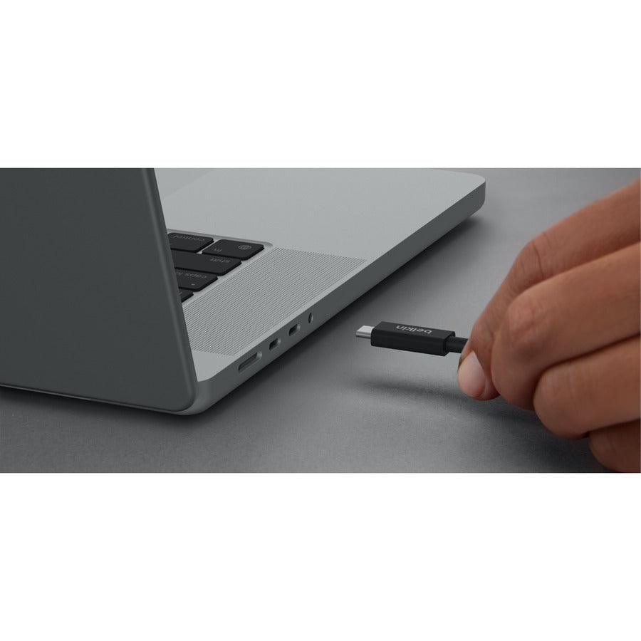 Belkin 100W Thunderbolt 4 USB-C to USB-C Cable - USB 4 - 40Gbps - 8K - 2m/6.6ft - M/M - Black - INZ002BT2MBK