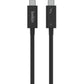 Belkin 100W Thunderbolt 4 USB-C to USB-C Cable - USB 4 - 40Gbps - 8K - 2m/6.6ft - M/M - Black - INZ002BT2MBK