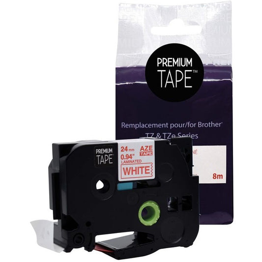 Premium Tape Tape - Alternative for Brother TZe252 - Red on White