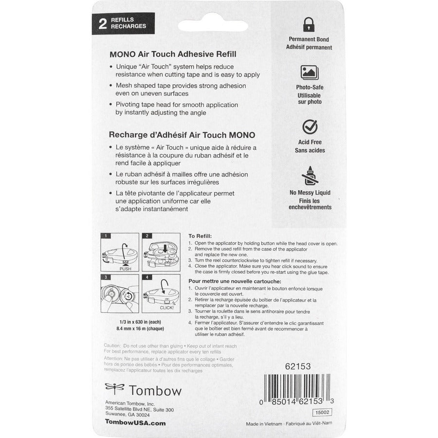 Tombow Refill 2-Pack, MONO Air Touch Adhesive - 62153