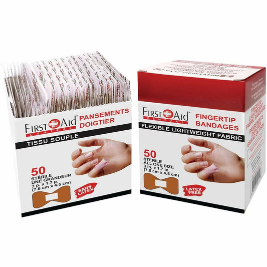 First Aid Central Fabric Fingertip Adhesive Bandages