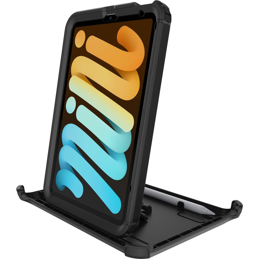 OtterBox Defender Carrying Case (Holster) Apple iPad mini (6th Generation) Tablet, Apple Pencil - Black - 77-87478