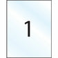 Avery Clear Static Cling Labels 8-1/2" X 11" , Repositionable, for Laser Printers - 22843