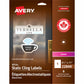 Avery White Static Cling Labels 8-1/2" X 11" , Repositionable, for Laser Printers