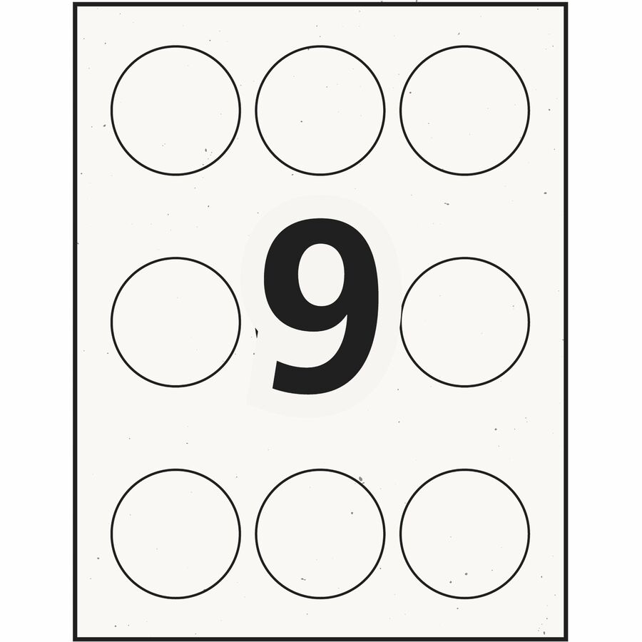 Avery Hemp Round Labels 2-1/2" Diameter, Permanent Adhesive, for Laser and Inkjet Printers - 22842