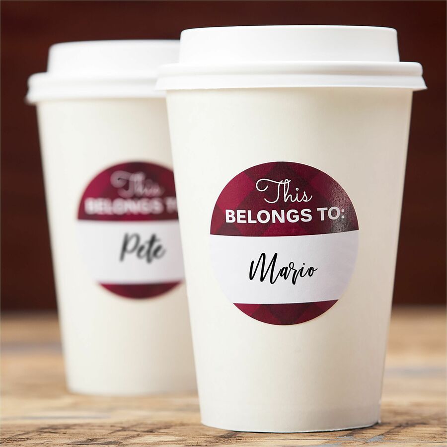 Avery Matte White Round Labels 2" Diameter, Permanent Adhesive, for Laser and Inkjet Printers - 22859