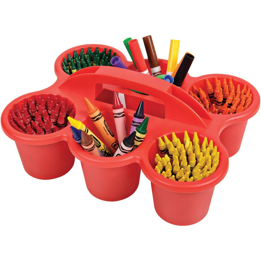 Deflecto Antimicrobial Kids 6 Cup Caddy - 39509RED