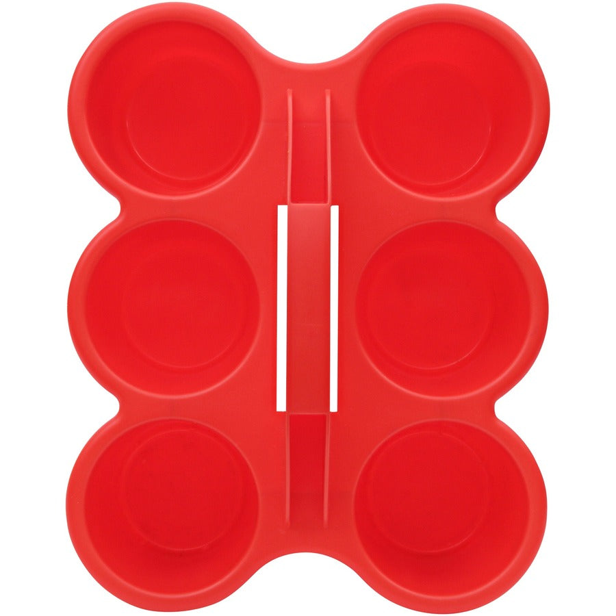 Deflecto Antimicrobial Kids 6 Cup Caddy - 39509RED