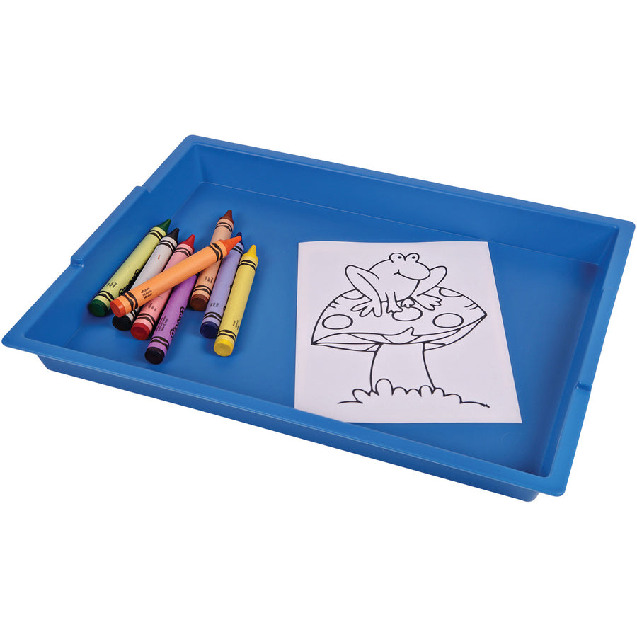 Deflecto Antimicrobial Finger Paint Tray - 39507BLU