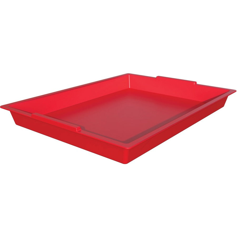 Deflecto Antimicrobial Finger Paint Tray - 39507RED
