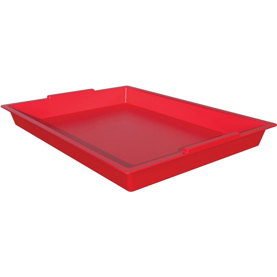 Deflecto Antimicrobial Finger Paint Tray - 39507RED