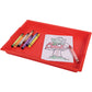 Deflecto Antimicrobial Finger Paint Tray - 39507RED