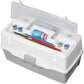 Deflecto Three-Tray Storage Box 9" x 16-1/64" x 8-2/5" Grey and White