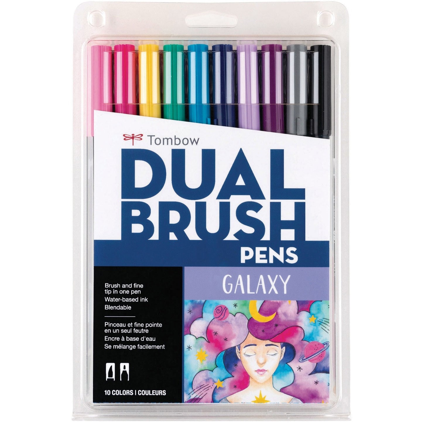 Tombow Dual Brush Pen Art Markers, Galaxy, 10-Pack