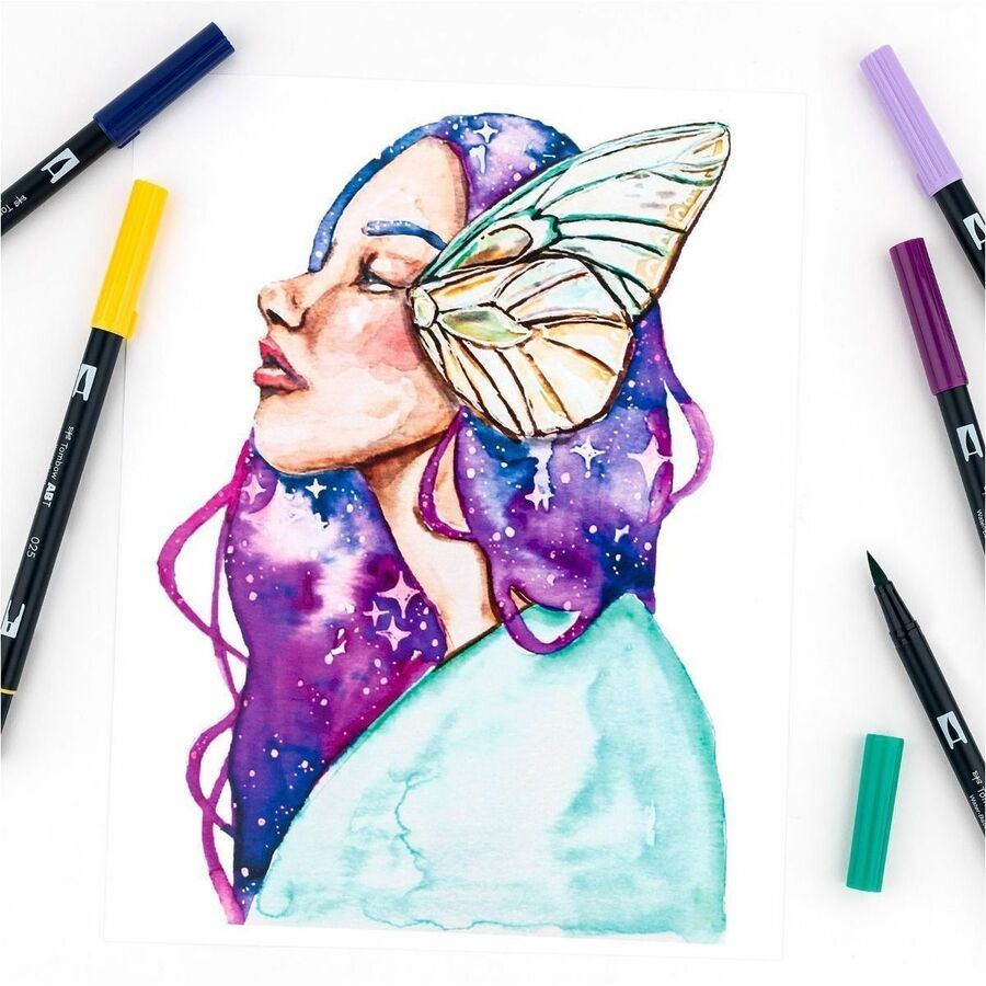 Tombow Dual Brush Pen Art Markers, Galaxy, 10-Pack - 56188