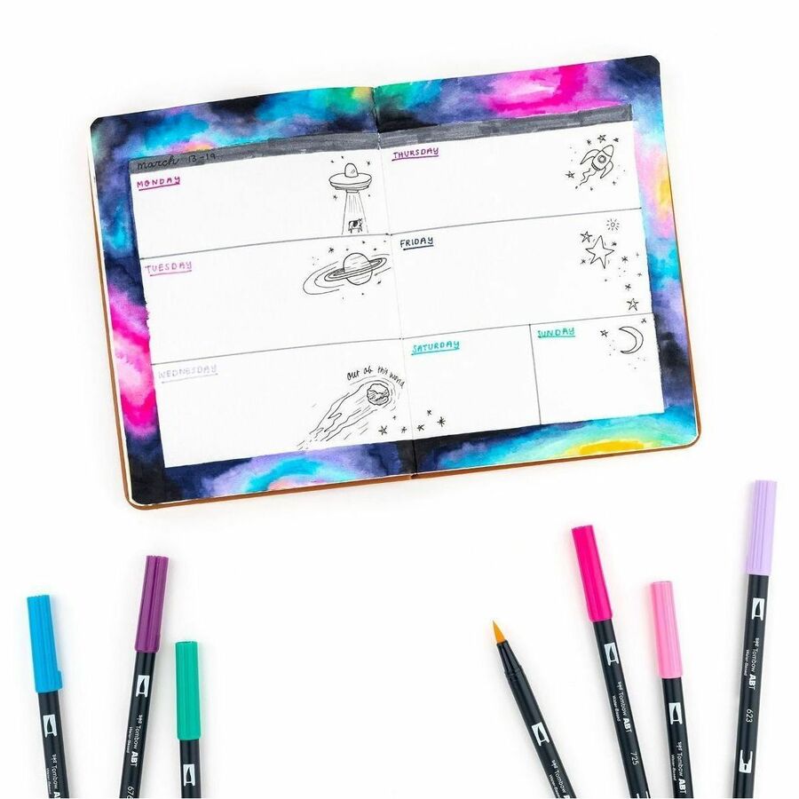 Tombow Dual Brush Pen Art Markers, Galaxy, 10-Pack - 56188