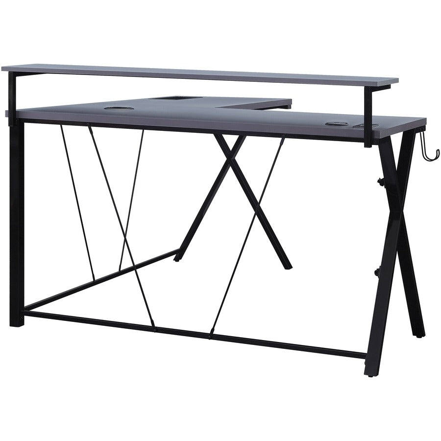 OSP Furniture L-Shaped Gaming Desk With LED Lights - CKP5454GLD