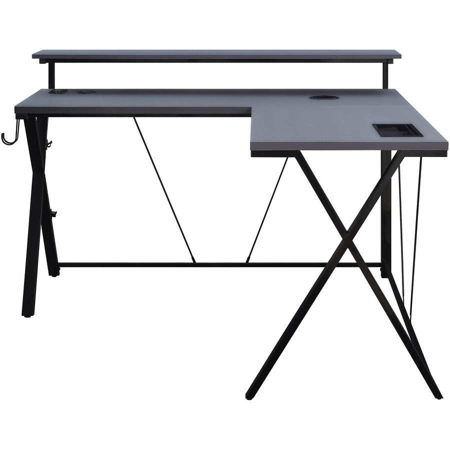 OSP Furniture L-Shaped Gaming Desk With LED Lights - CKP5454GLD