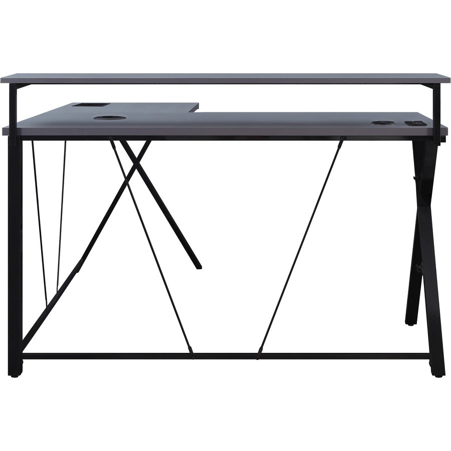 OSP Furniture L-Shaped Gaming Desk With LED Lights - CKP5454GLD