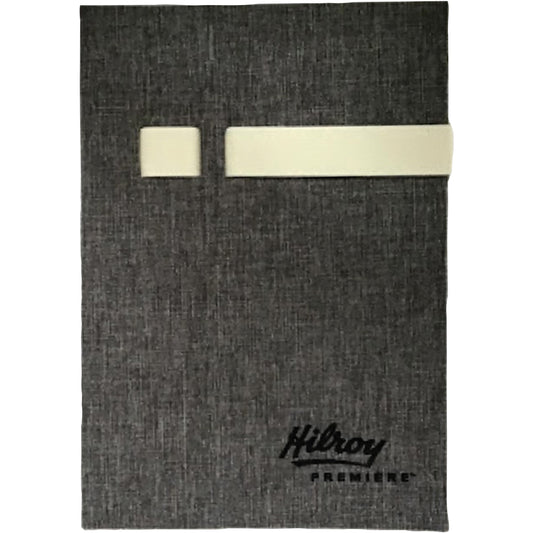 Hilroy Premiere Bungee Journal 8-1/2" x 6" Grey/Cream