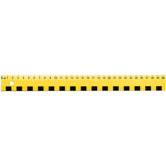 Westcott Finger Grip Ruler Centimeter with Centimeter 30 cm Plastic Yellow