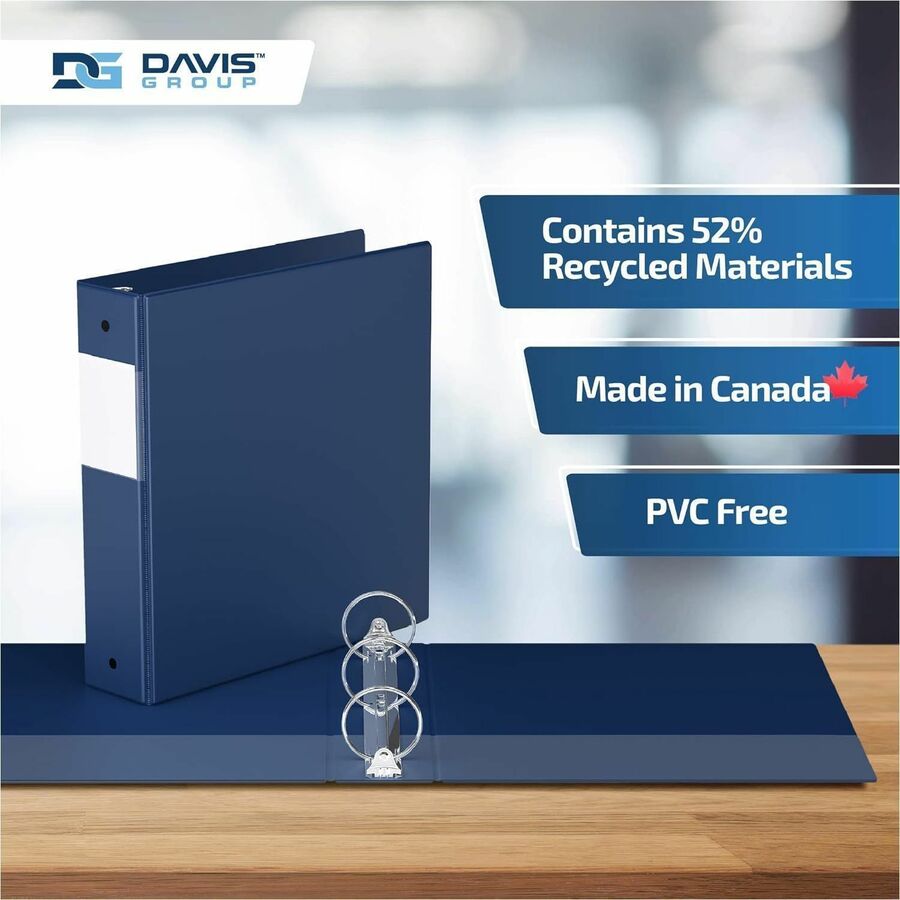 Davis Easyview 2" Round Ring Binder Royal Blue - 8413-92-06