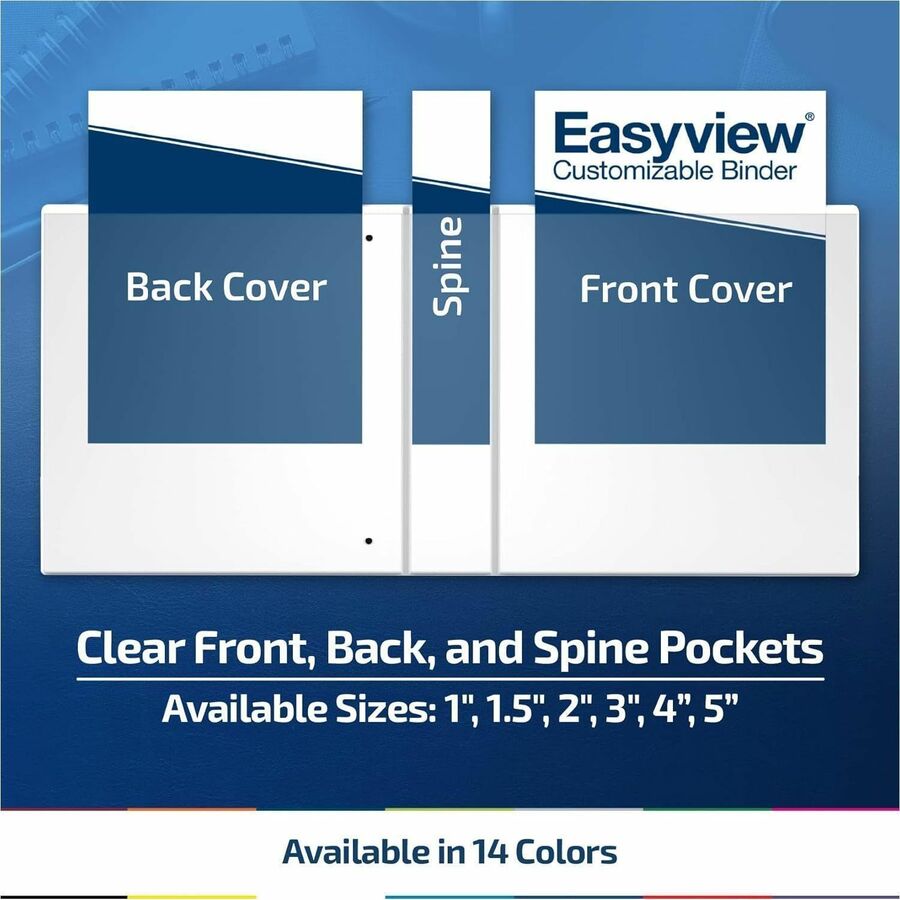 Davis Easyview 2" Round Ring Binder Royal Blue - 8413-92-06