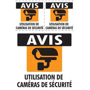 Identity Group HEADLINE Security Camera Notice Signs French