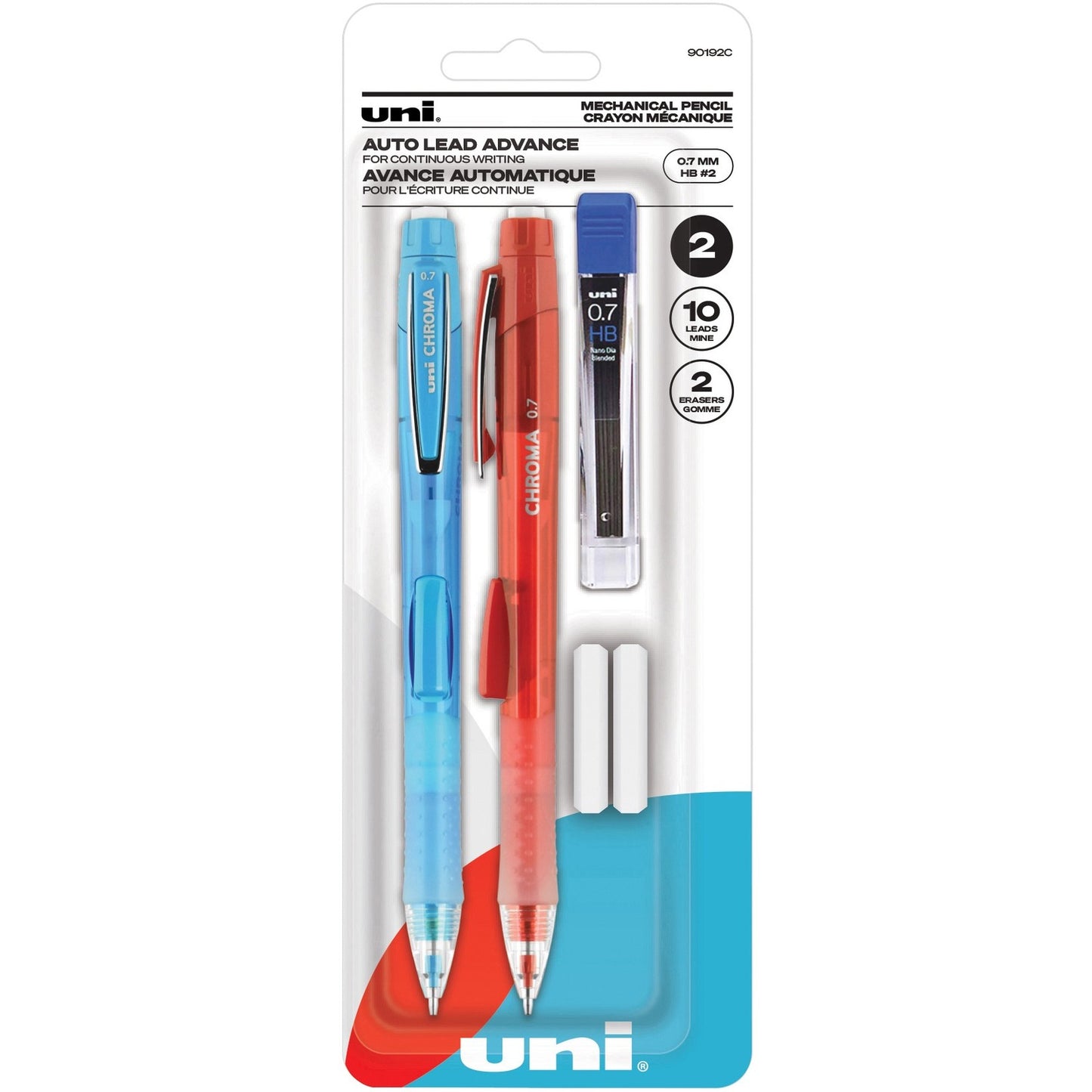 uniball™ CHROMA Mechanical Pencils 0.7 mm Assorted Barrels 2/pkg